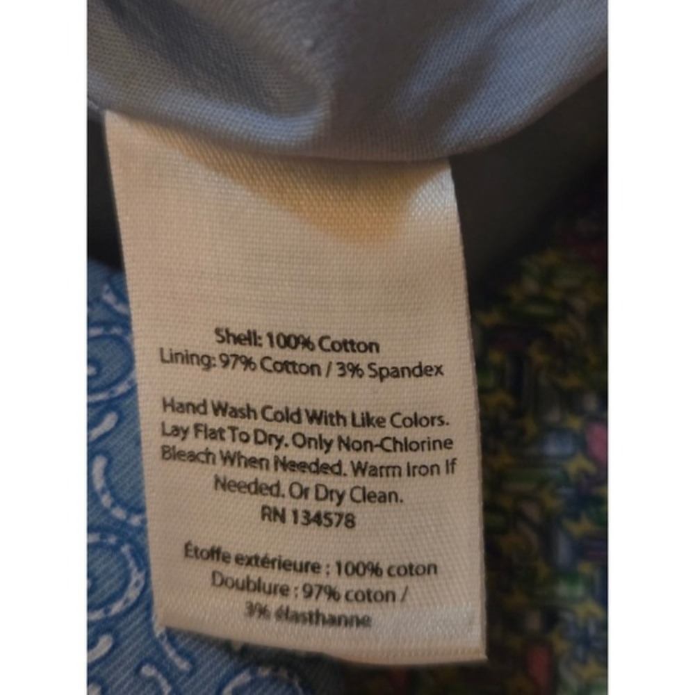 Vineyard Vines Pastel Cotton Patchwork Strapless Mini Dress Derby Print Sz 4 - Picture 13 of 13